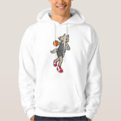Katze als Basketballspieler mit Basketball Hoodie (Vorderseite)