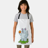 Katze als Basketballspieler mit Basketball Schürze (Insitu)