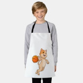 Katze als Basketballspieler mit Basketball Schürze (Getragen)