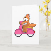Katze als Biker mit Scooter.PNG Karte (Gelbe Blume)