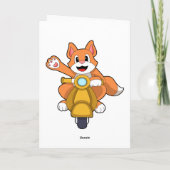 Katze als Biker mit Scooter.PNG Karte (Rückseite)