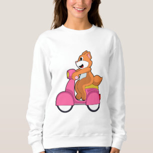 Katze als Biker mit Scooter.PNG Sweatshirt