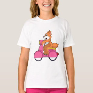 Katze als Biker mit Scooter.PNG T-Shirt