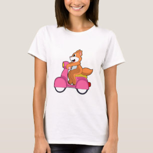 Katze als Biker mit Scooter.PNG T-Shirt