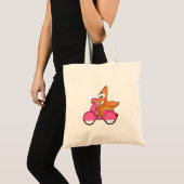 Katze als Biker mit Scooter.PNG Tragetasche (Vorderseite (Produkt))