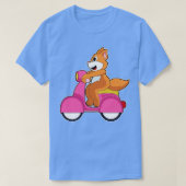 Katze als Biker mit Scooter T-Shirt (Design vorne)