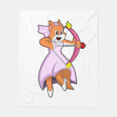 Katze als Braut mit Hochzeitskleid.PNG Fleecedecke (Vorderseite)