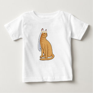 Katze als Brücke mit Schleier Baby T-shirt