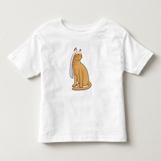 Katze als Brücke mit Schleier Kleinkind T-shirt (Vorderseite)