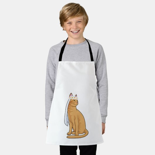 Katze als Brücke mit Schleier Schürze (Getragen)