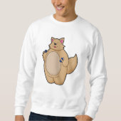 Katze als Dart-Spieler mit Darts Sweatshirt (Vorderseite)