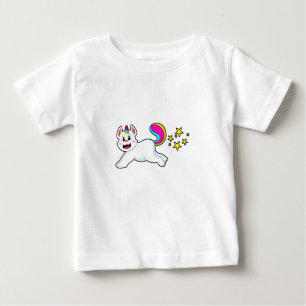 Katze als Einhorn Baby T-shirt