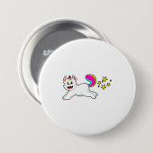 Katze als Einhorn Button (Vorne & Hinten)