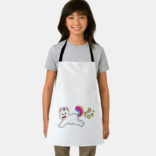 Katze als Einhorn Schürze (Insitu)