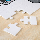 Katze als Eis-Skater mit Eis-Skaten Puzzle (Seite)