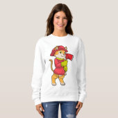 Katze als Feuerwehrmann mit Ax Sweatshirt (Vorne ganz)