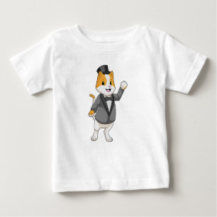Katze als Groom mit Band Baby T-shirt