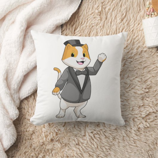 Katze als Groom mit Band Kissen (Decke)