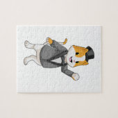 Katze als Groom mit Band Puzzle (Horizontal)