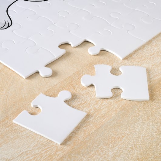 Katze als Haarstylistin mit Schere Puzzle (Seite)