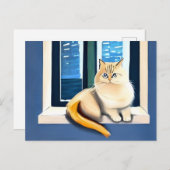 Katze als Haustier Postkarte (Vorne/Hinten)