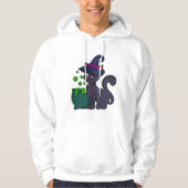 Katze als Hexe mit Cauldron Hoodie (Vorderseite)