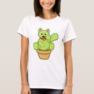 Katze als Kaktus T-Shirt