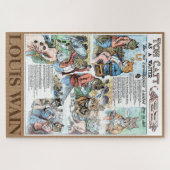 Katze als Kellnerin, Louis Wain Puzzle (Horizontal)
