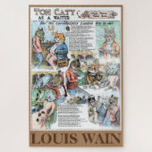 Katze als Kellnerin, Louis Wain Puzzle (Vertikal)