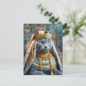Katze als Pharaoh Queen verkleidet Postkarte (Stehend Vorderseite)