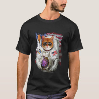 , Katze als Pilot Astronaut, Space Shuttle Kommand T-Shirt