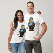 Katze als Postman mit Umschlag & Beutel T-Shirt (Unisex)