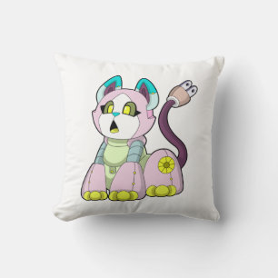 Katze als Roboter Kissen