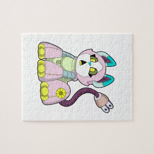 Katze als Roboter Puzzle (Horizontal)