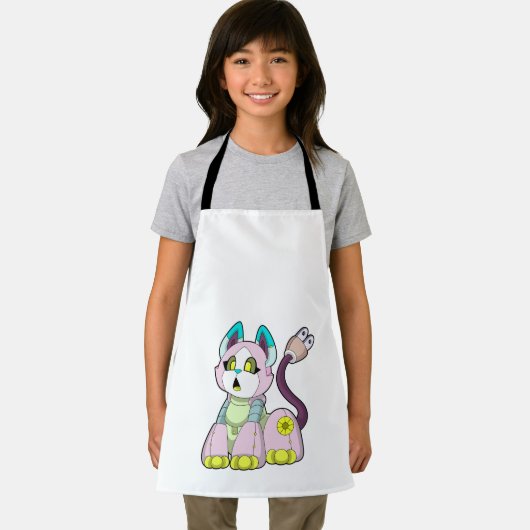 Katze als Roboter Schürze (Insitu)