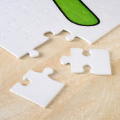 Katze als Skifahrer mit Ski Puzzle (Seite)