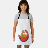 Katze als Surfer mit Watermelon Schürze (Insitu)