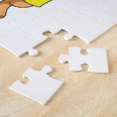 Katze als Volleyballspieler mit Volleyball Puzzle (Seite)