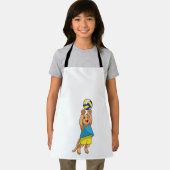 Katze als Volleyballspieler mit Volleyball Schürze (Insitu)