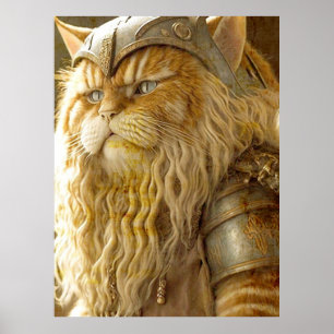 Katze Altes Wiking. Poster