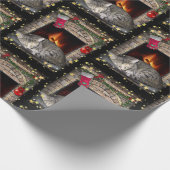 Katze am Feuerplatz Geschenkpapier (Ecke)