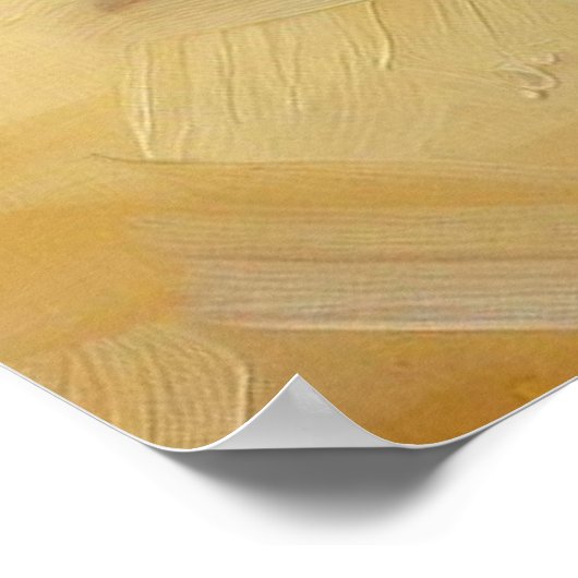 Katze am Strand Poster (Ecke)