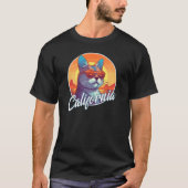 Katze am Strand T-Shirt (Vorderseite)