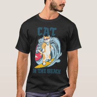 Katze am Strand T-Shirt
