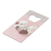 Katze am Telefon Geldbeutel Flaschenöffner (Vorderseite Schrägansicht)