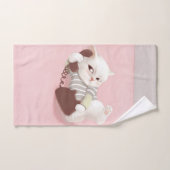 Katze am Telefon Handtuch (Handtuch)
