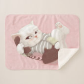 Katze am Telefon Sherpadecke (Vorderseite (Horizontal))