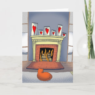Katze am Valentinstag des Feuers Feiertagskarte