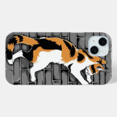 Katze an der Wand Case-Mate iPhone Hülle (Rückseite (Horizontal))