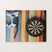 Katze an einem Dart-Brett-Puzzle Puzzle (Horizontal)